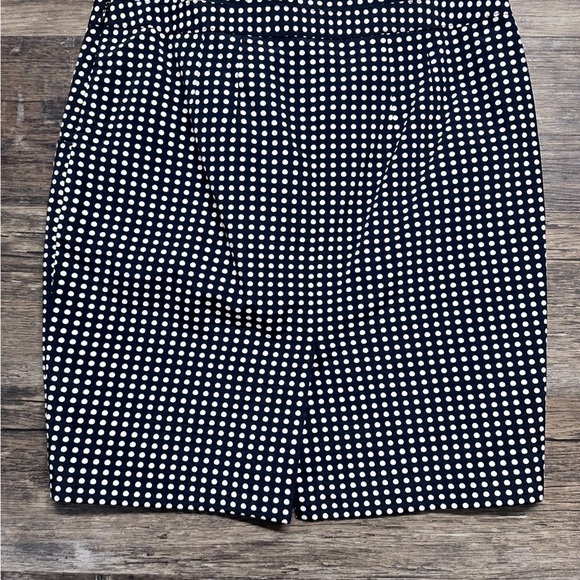 The Limited White and Blue Tie Front Polka Dot Mini Pencil Skirt - Picture 4 of 6